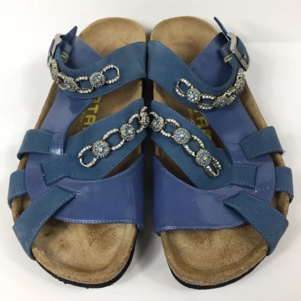 Birkenstock Tatami fussbett blue multistrap sz 38